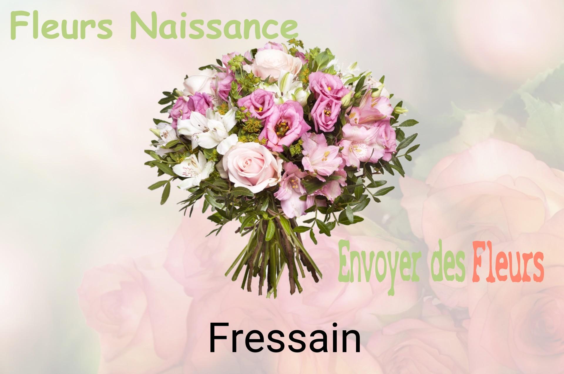 Bouquet de fleurs de naissance livré à Fressain